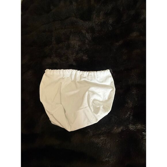 Chanel Logo White Pouch dust jacket bag 10x7 - Picture 3 of 3